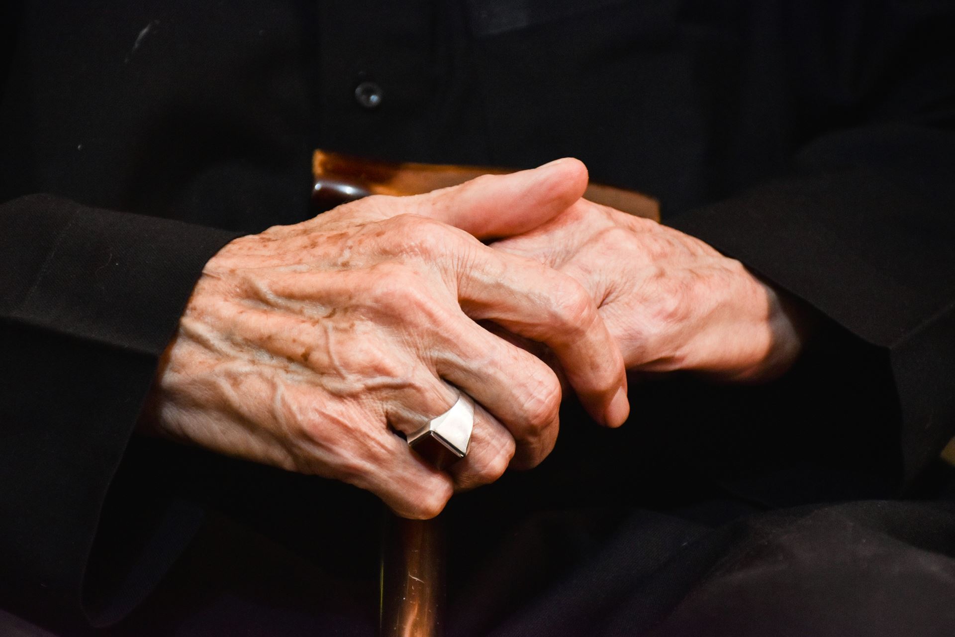 Elderly persons hands